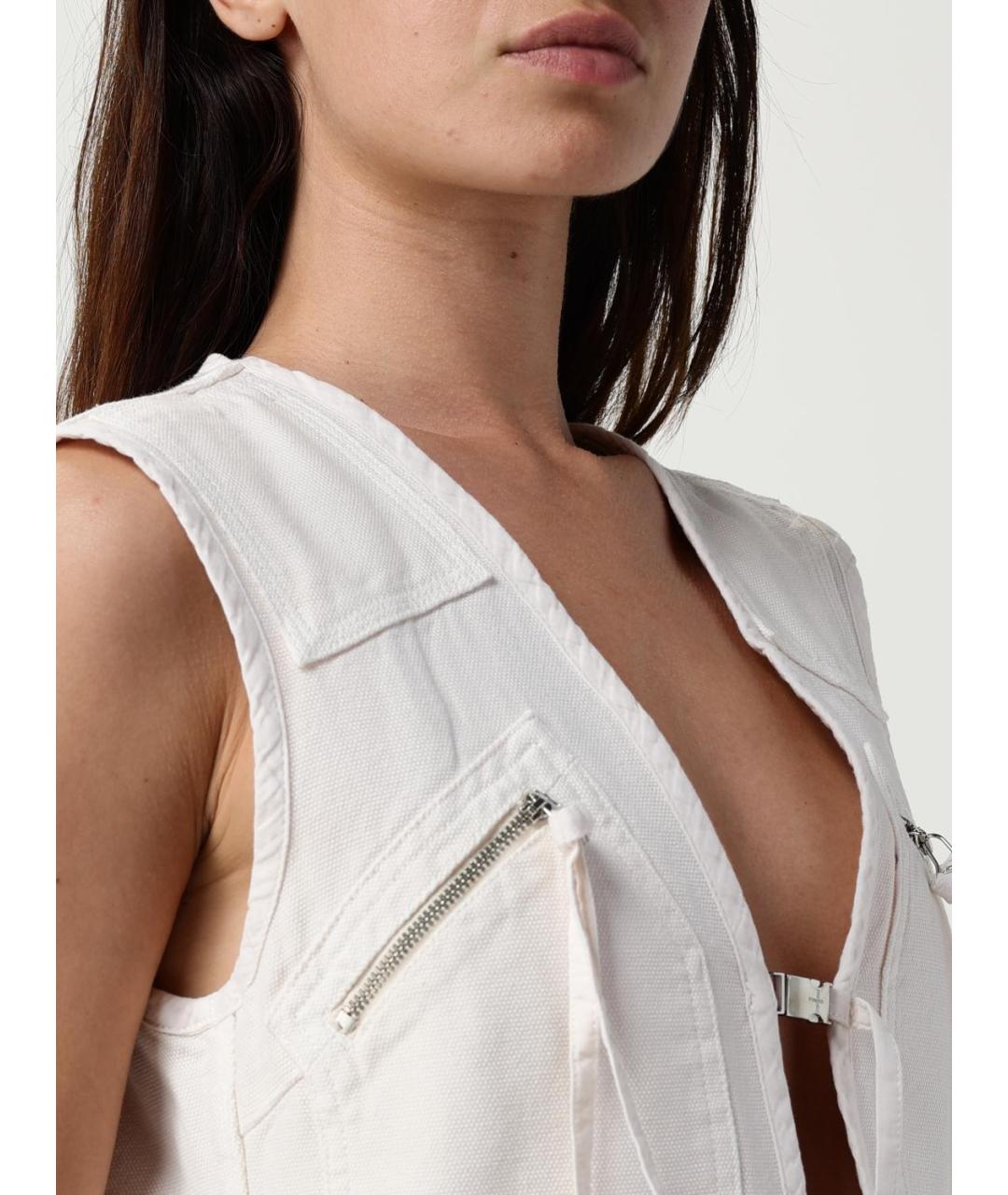 PINKO Белое хлопковое платье, фото 4