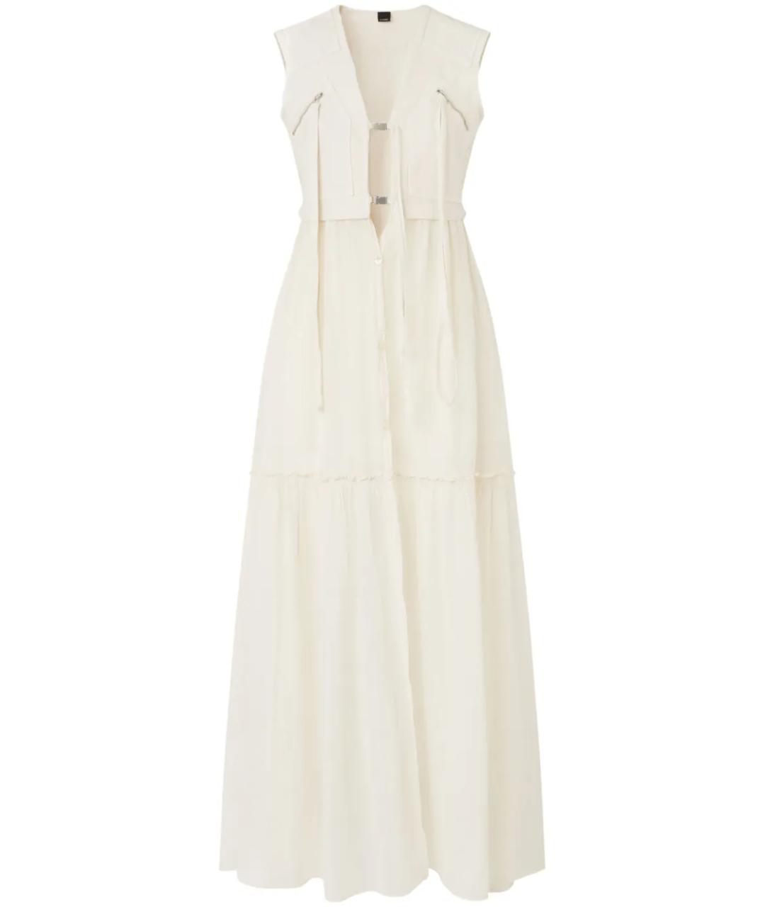 PINKO Белое хлопковое платье, фото 1