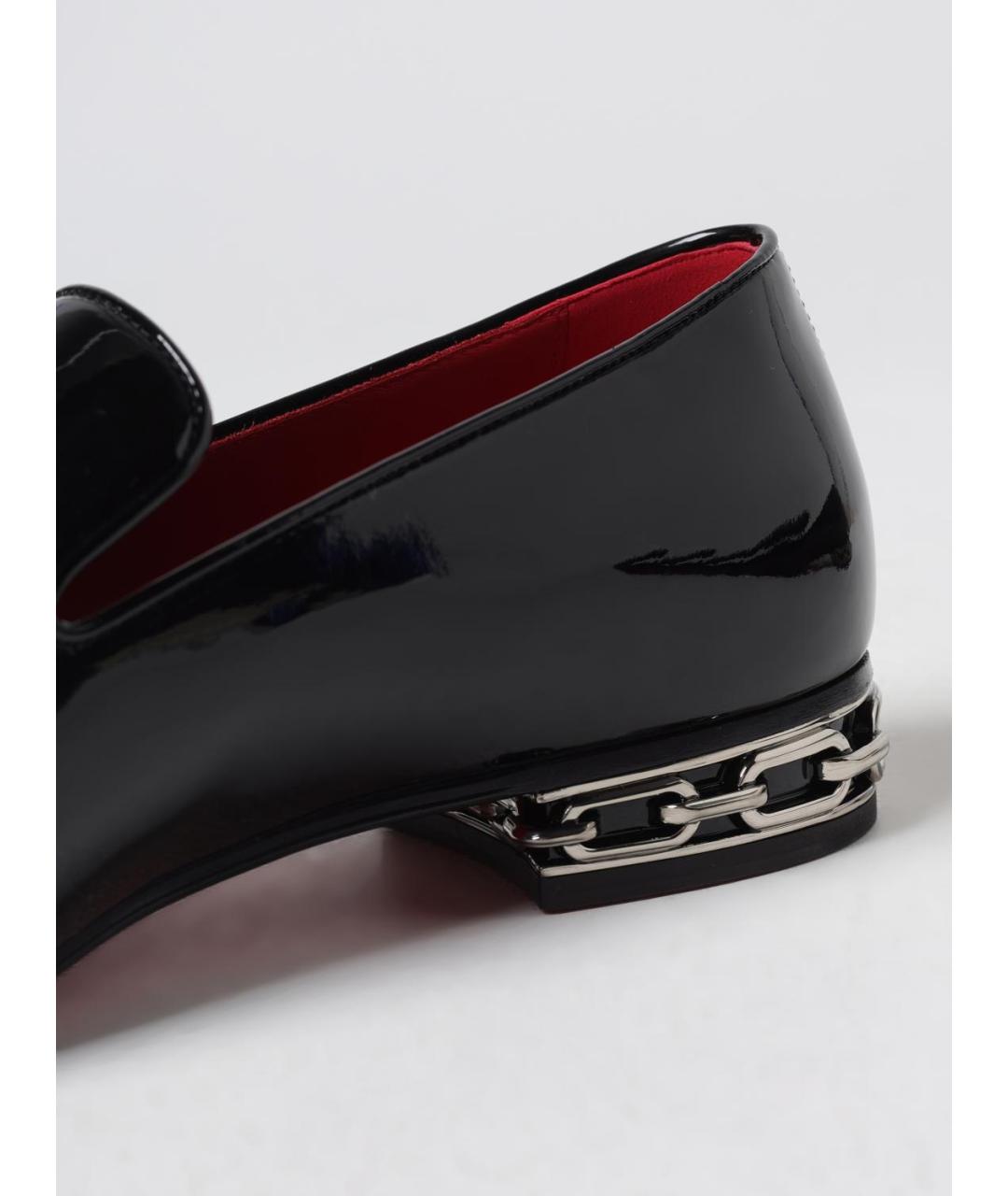 CHRISTIAN LOUBOUTIN Черные лоферы из лакированной кожи, фото 4
