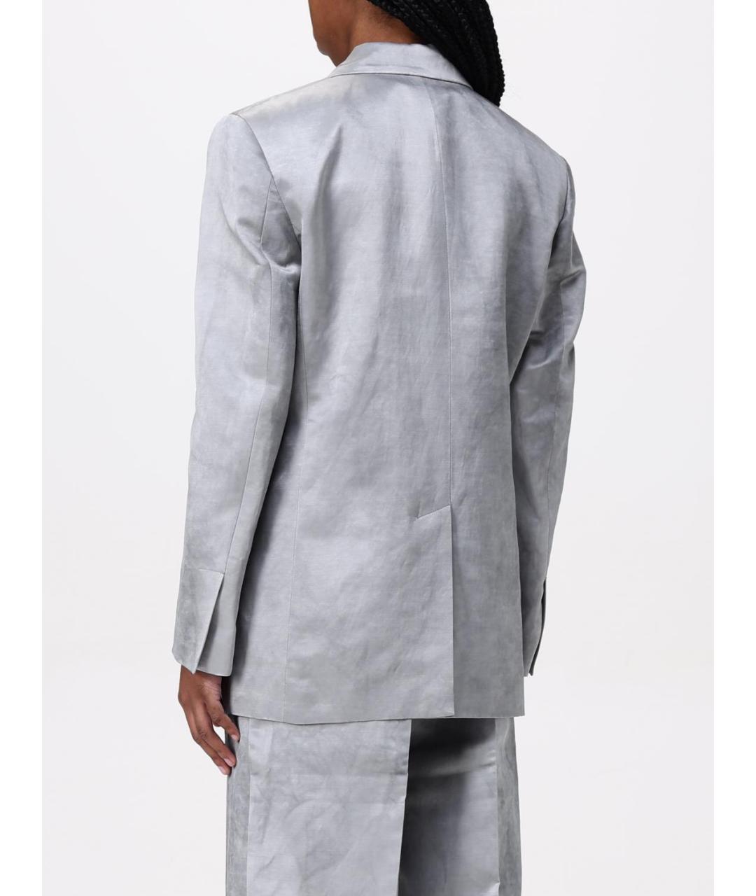 PINKO Серый вискозный жакет/пиджак, фото 4