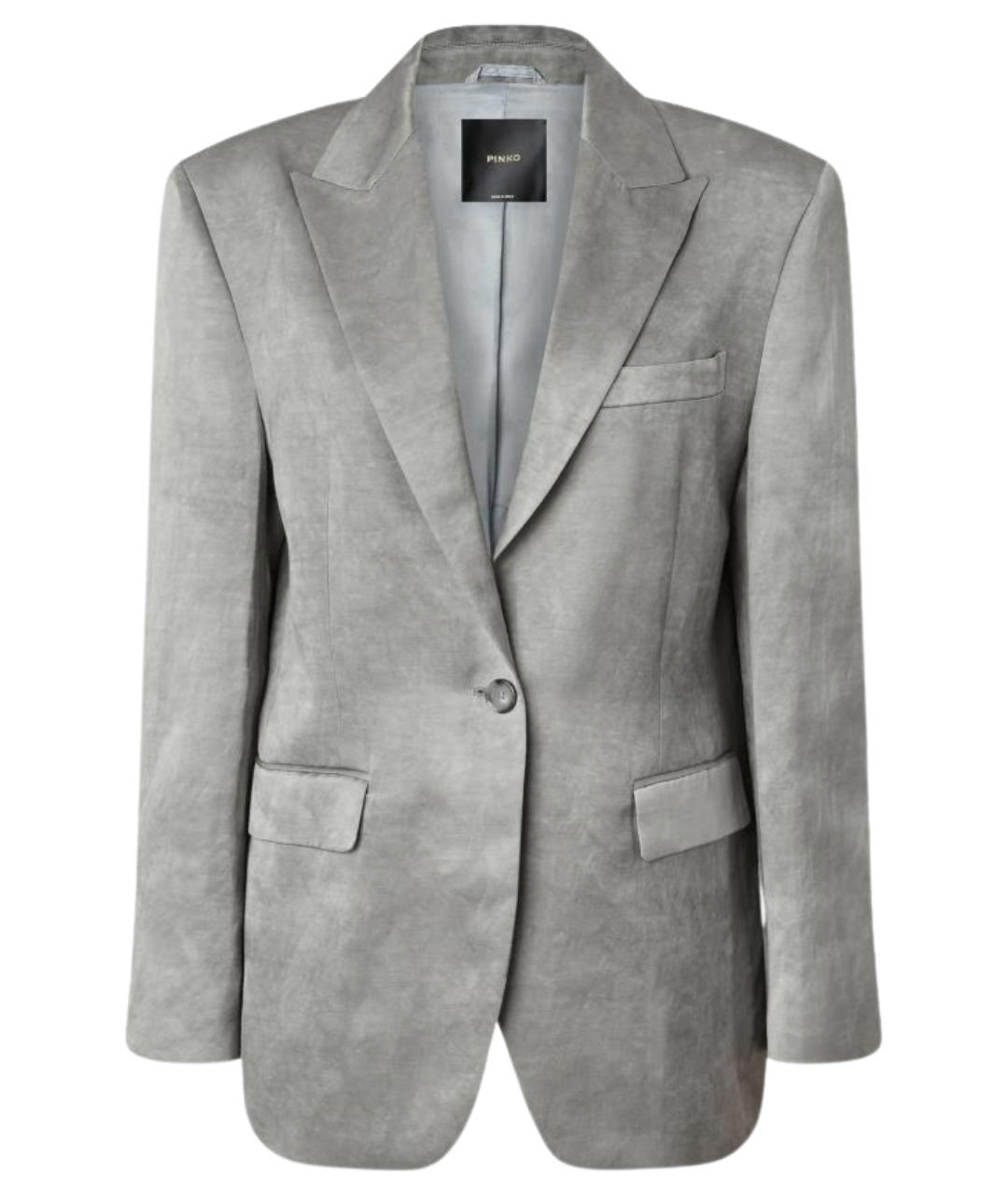 PINKO Серый вискозный жакет/пиджак, фото 1