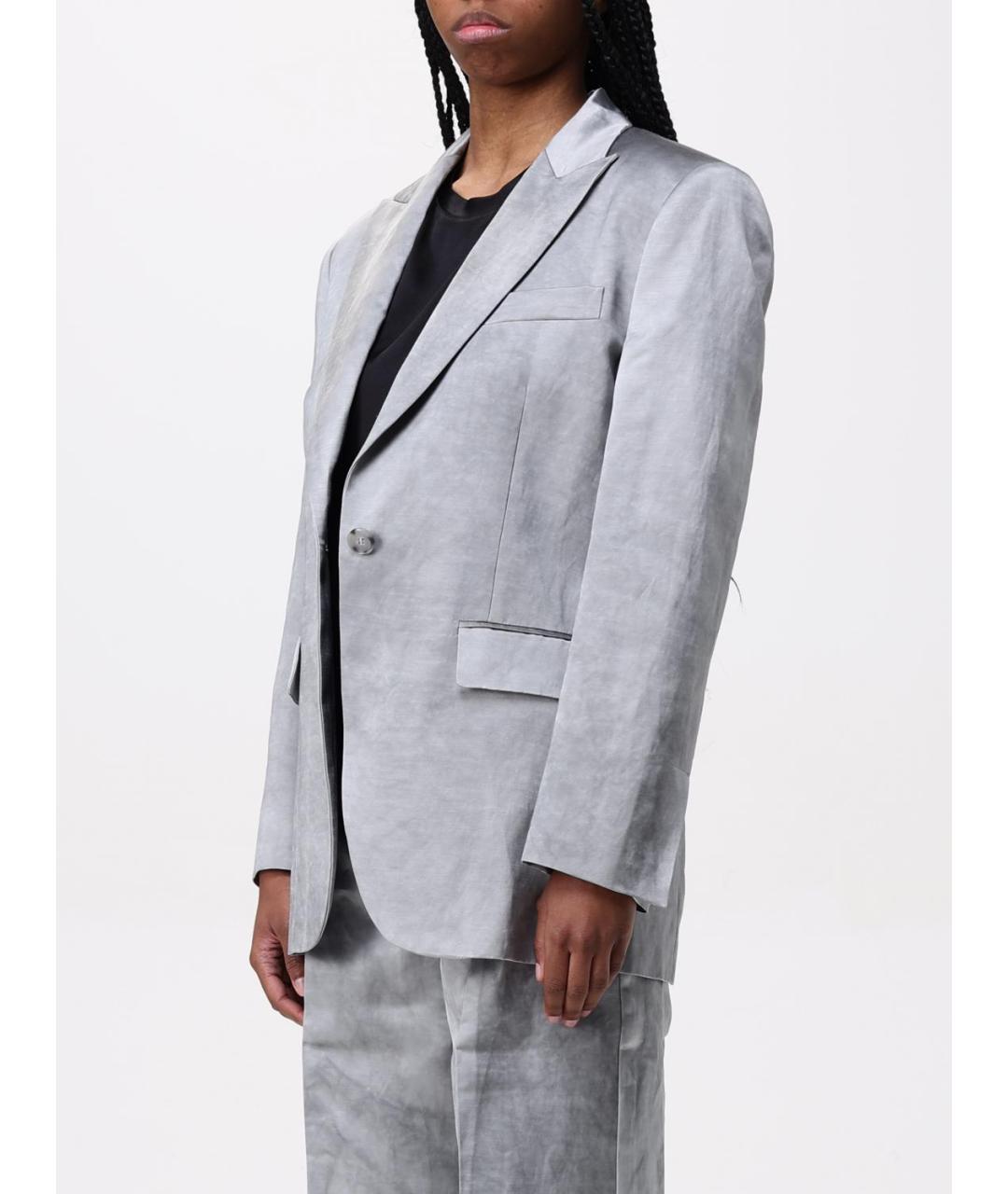 PINKO Серый вискозный жакет/пиджак, фото 5