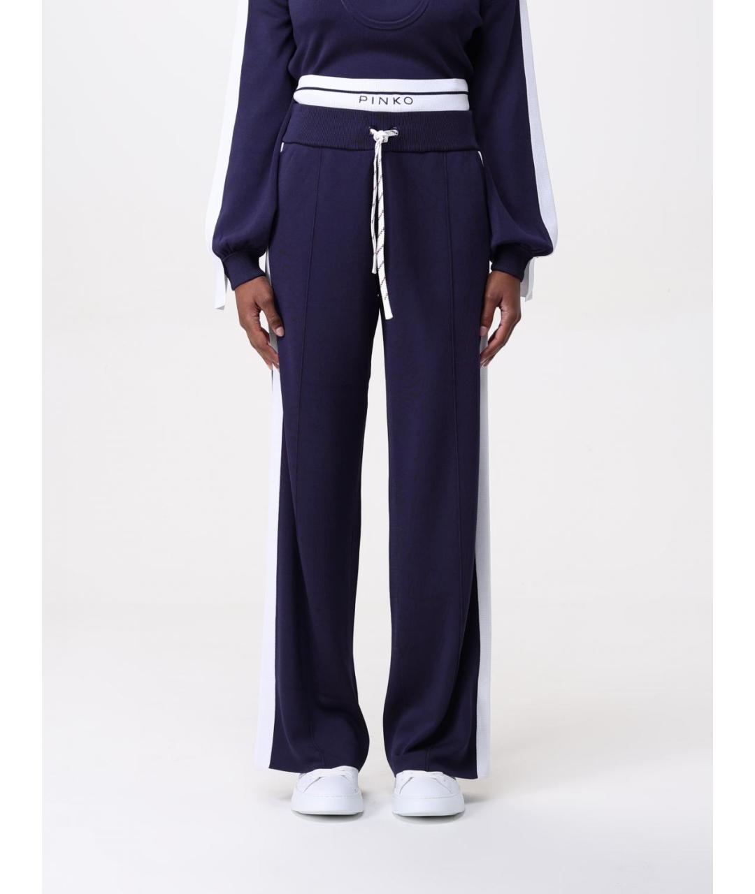 PINKO Синие вискозные спортивные брюки и шорты, фото 2