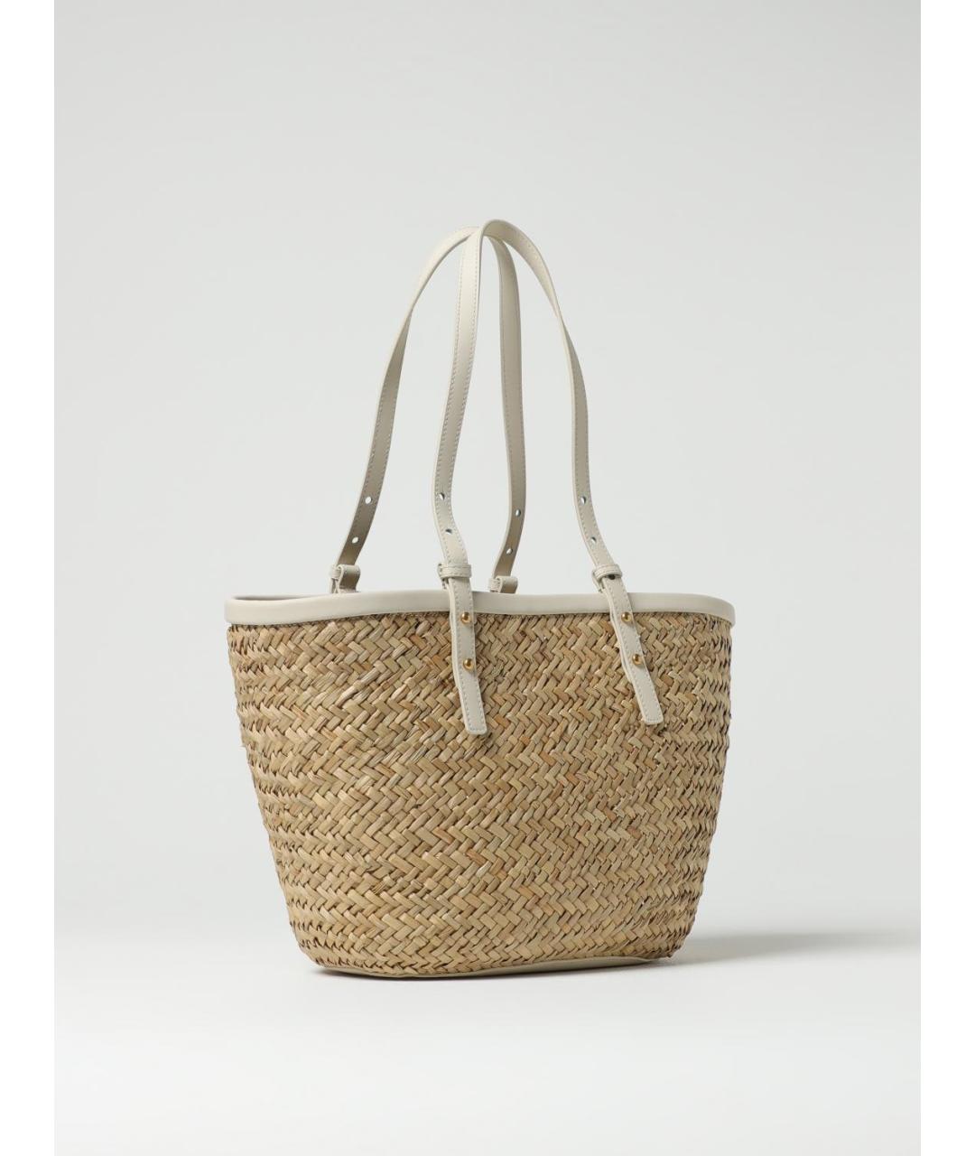 PINKO Бежевая пелетеная сумка тоут, фото 2