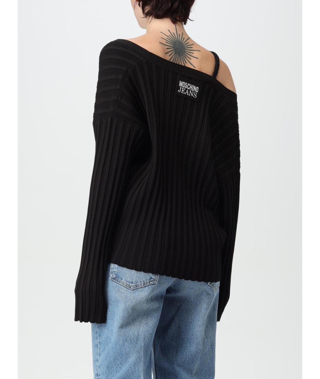 MOSCHINO JEANS Черный вискозный джемпер / свитер, фото 2