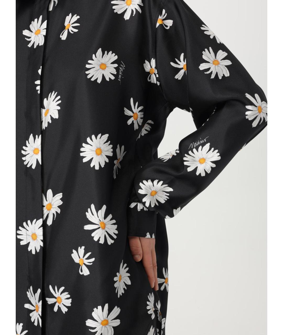 MOSCHINO Черная шелковая рубашка, фото 6