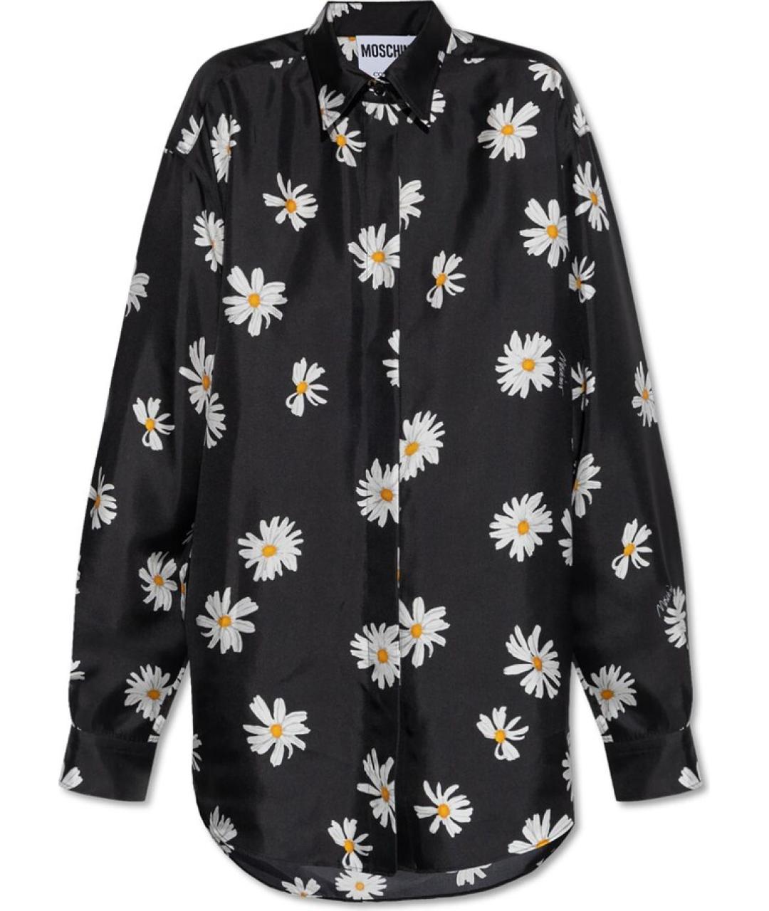 MOSCHINO Черная шелковая рубашка, фото 1