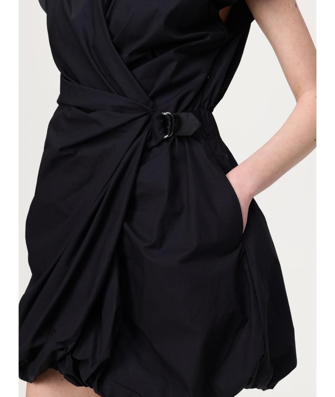 PINKO Черное хлопковое платье, фото 4