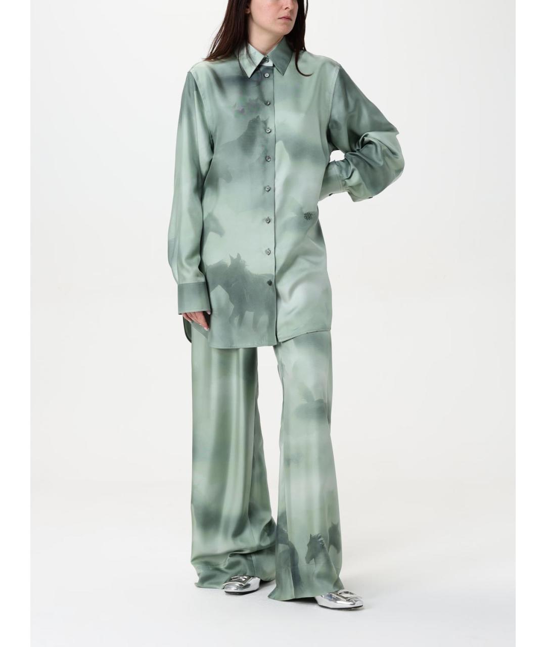 STELLA MCCARTNEY Мульти шелковые прямые брюки, фото 2