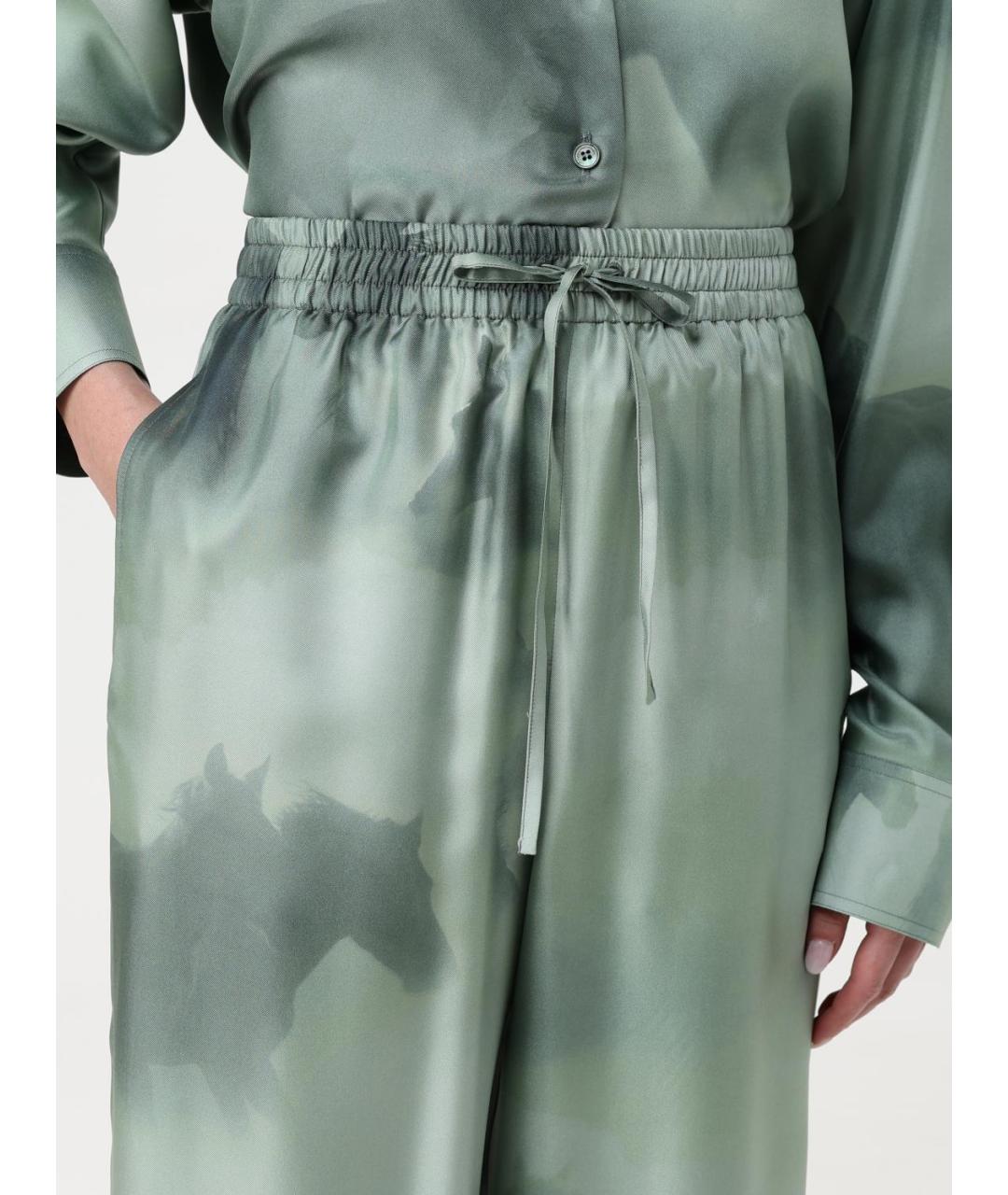 STELLA MCCARTNEY Мульти шелковые прямые брюки, фото 5