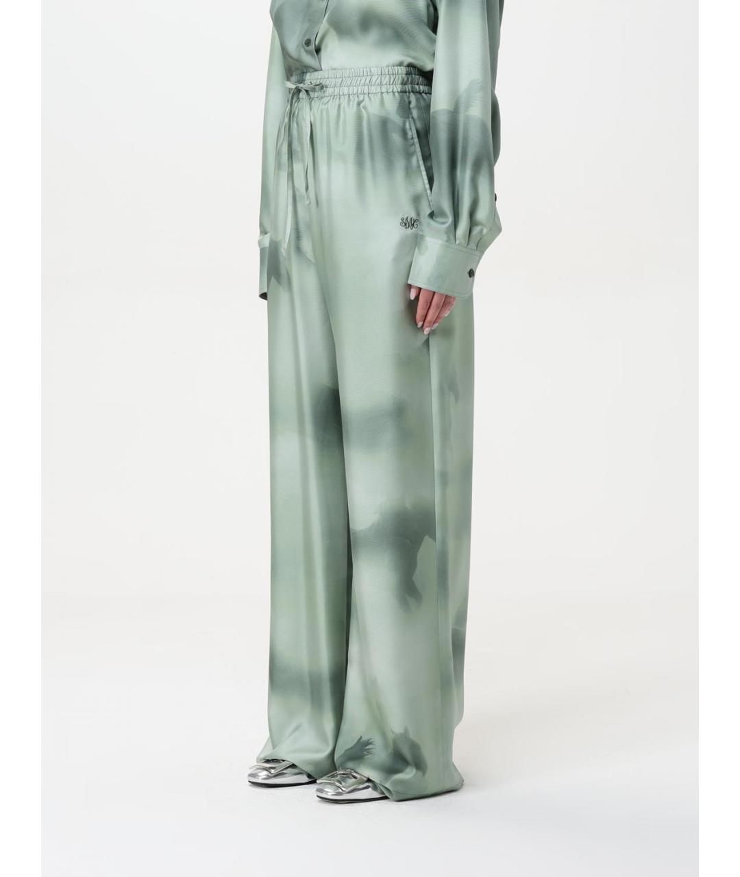 STELLA MCCARTNEY Мульти шелковые прямые брюки, фото 4