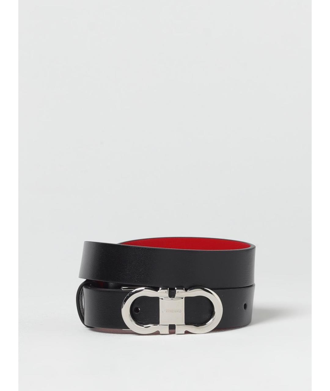 FERRAGAMO Черный кожаный ремень, фото 3