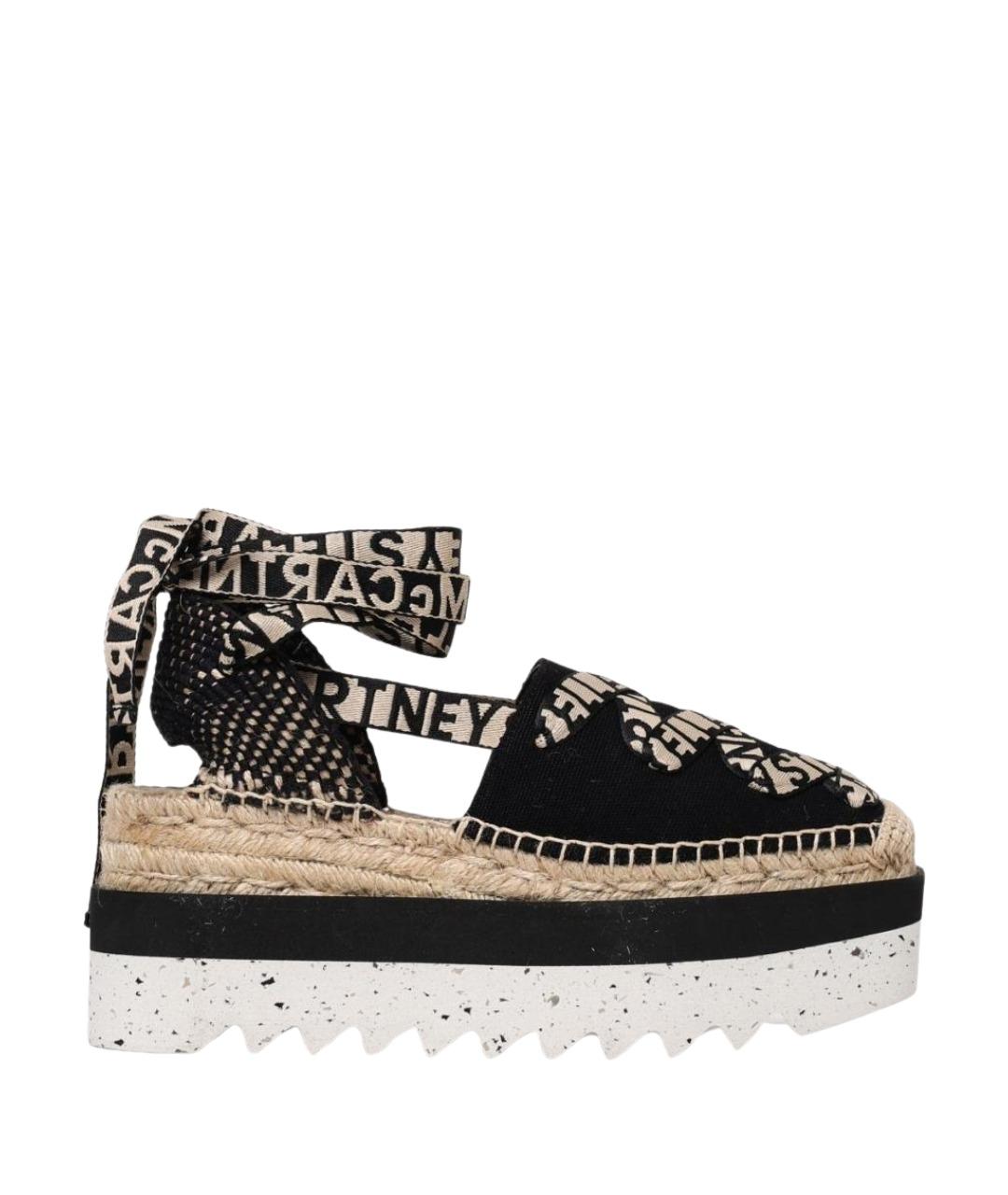 STELLA MCCARTNEY Черные эспадрильи из искусственной кожи, фото 1