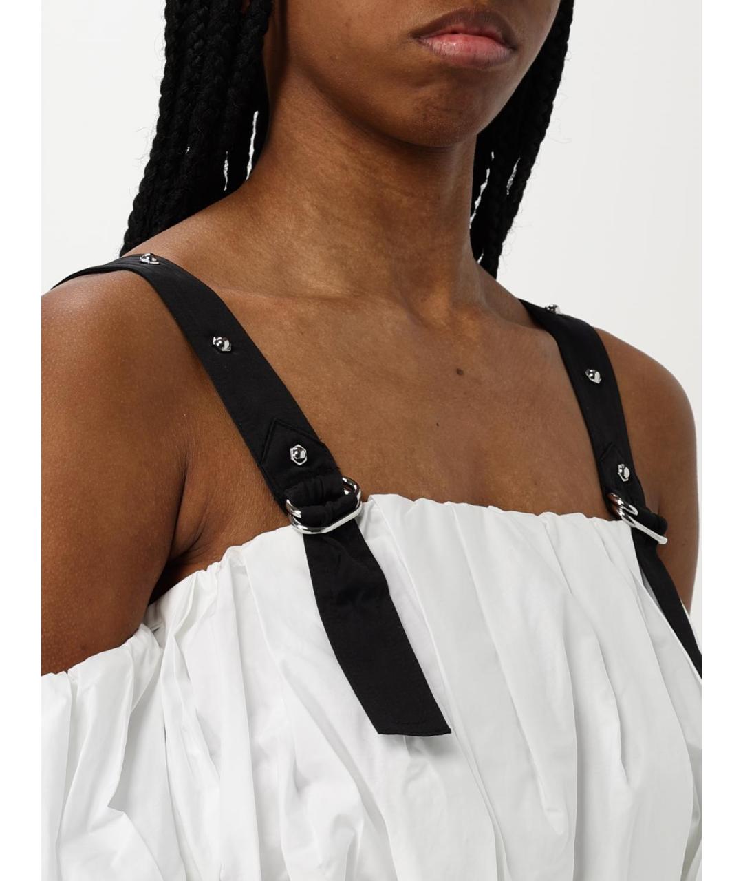 PINKO Белая хлопковая блузы, фото 4