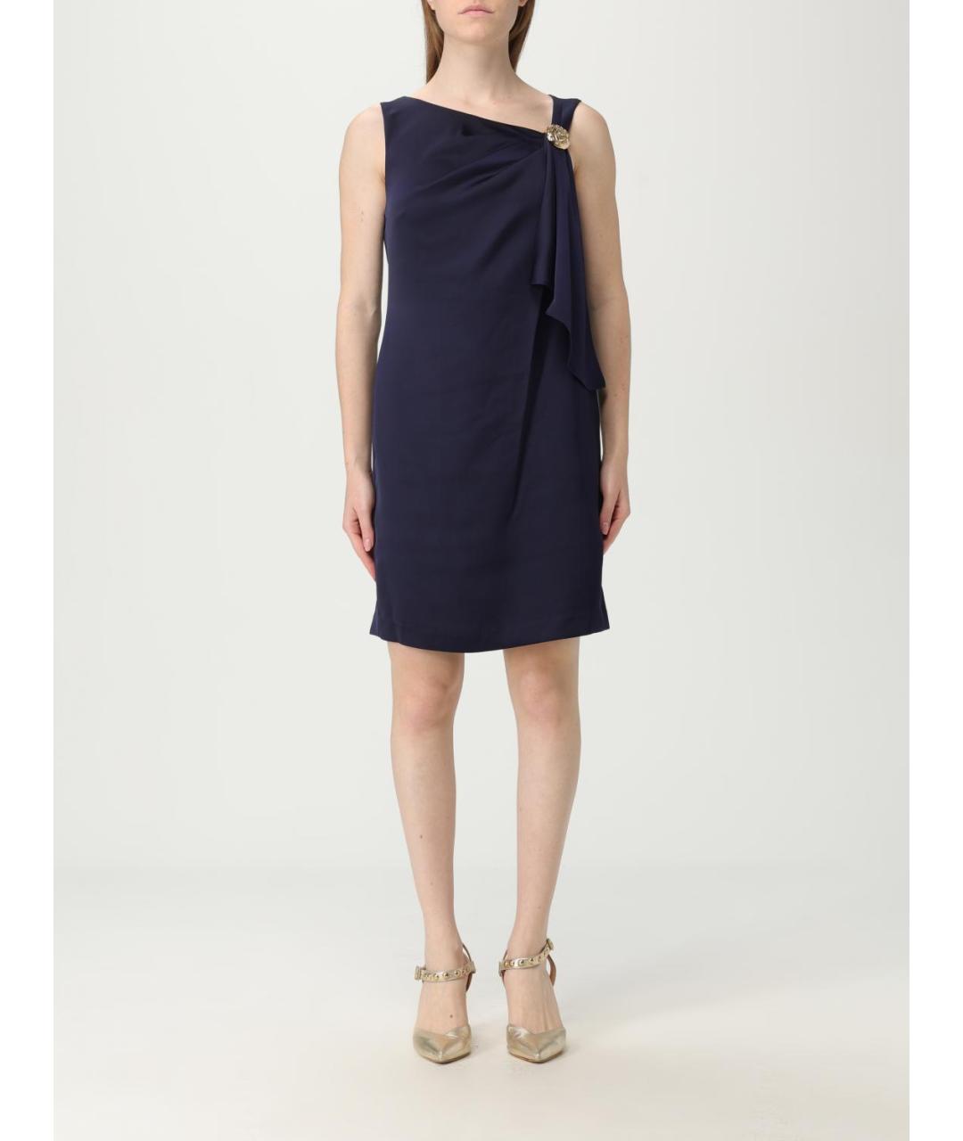 RALPH LAUREN Синее полиэстеровое повседневное платье, фото 4