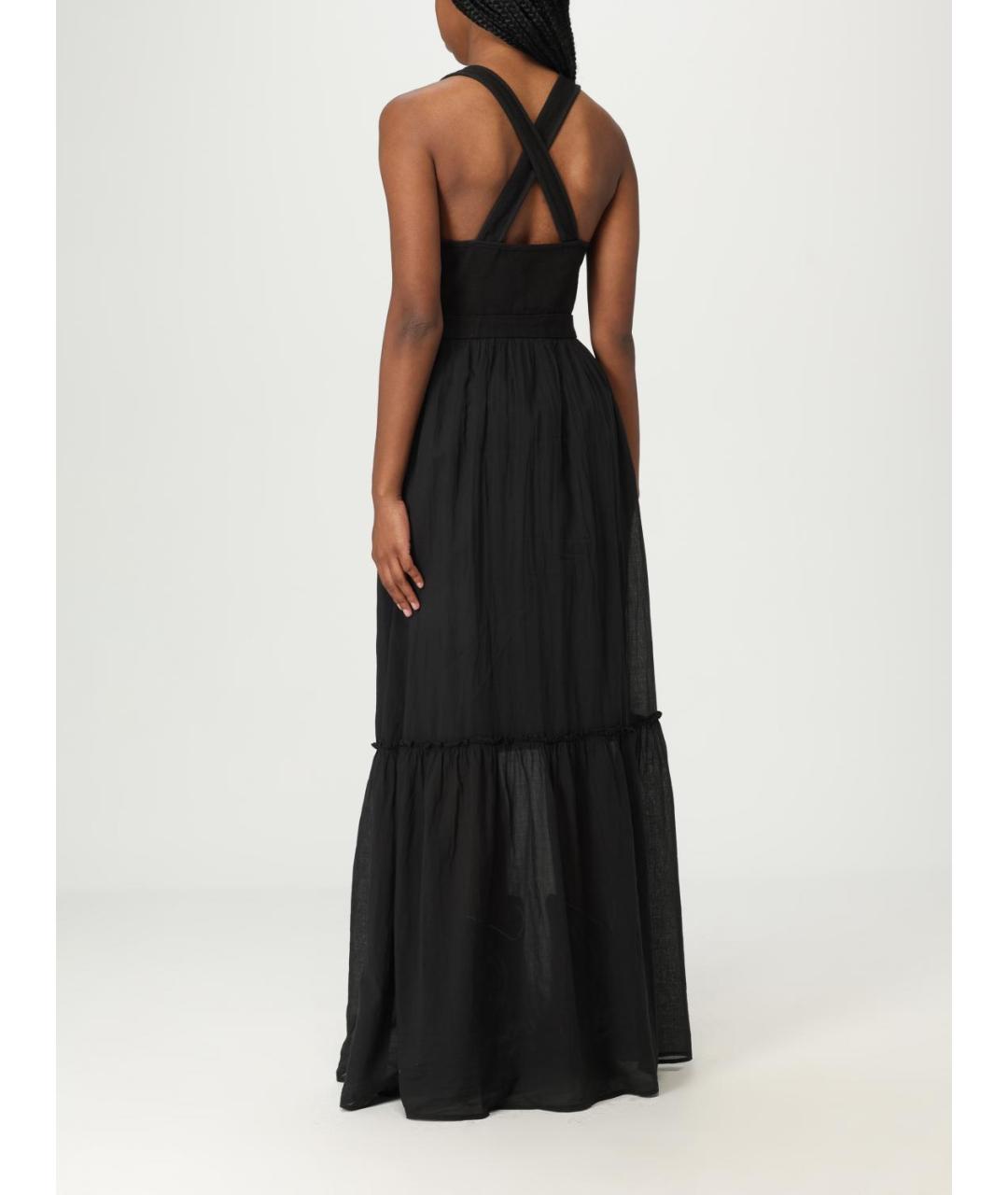 PINKO Черное хлопковое платье, фото 3