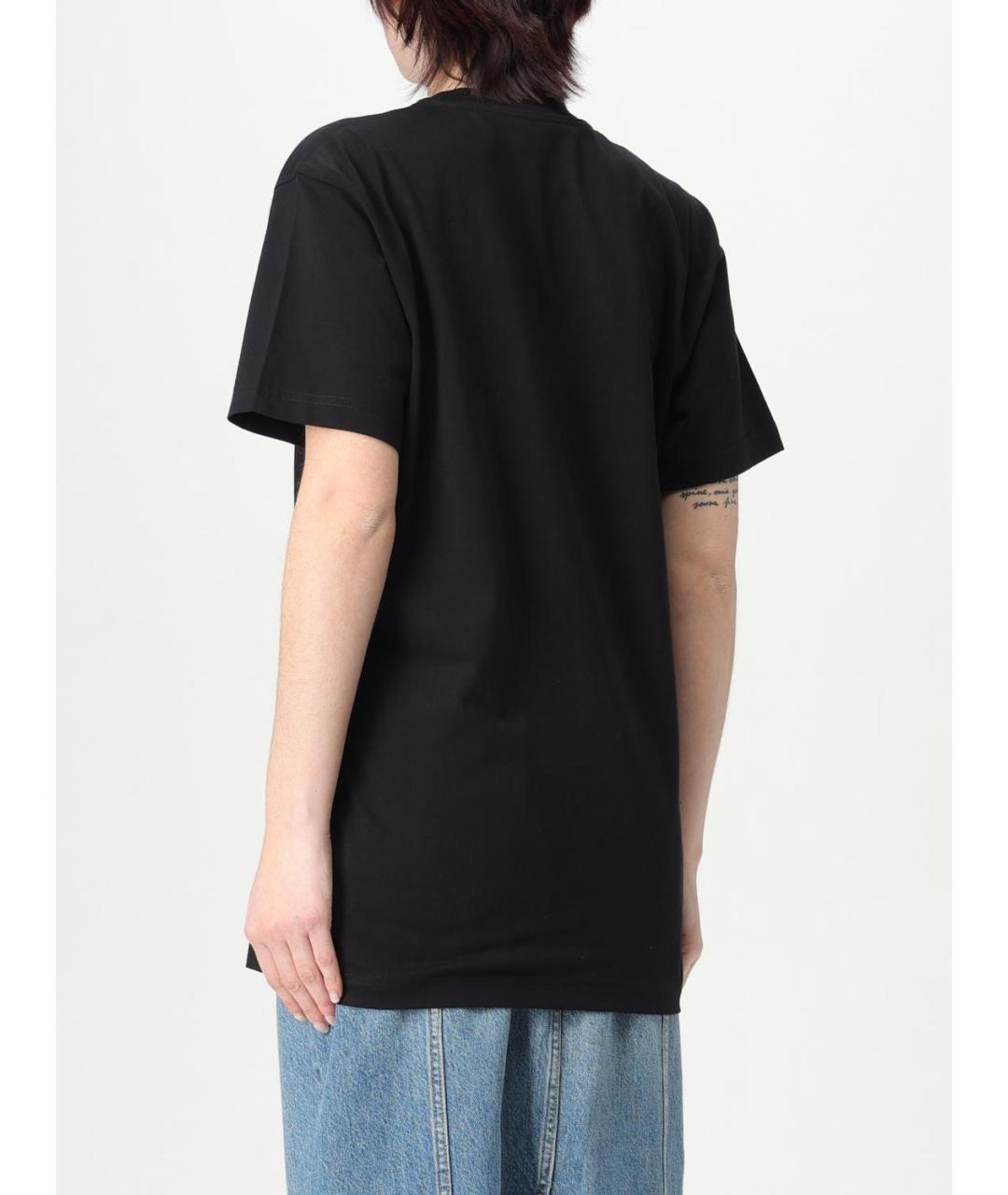 MOSCHINO Черная хлопковая футболка, фото 3