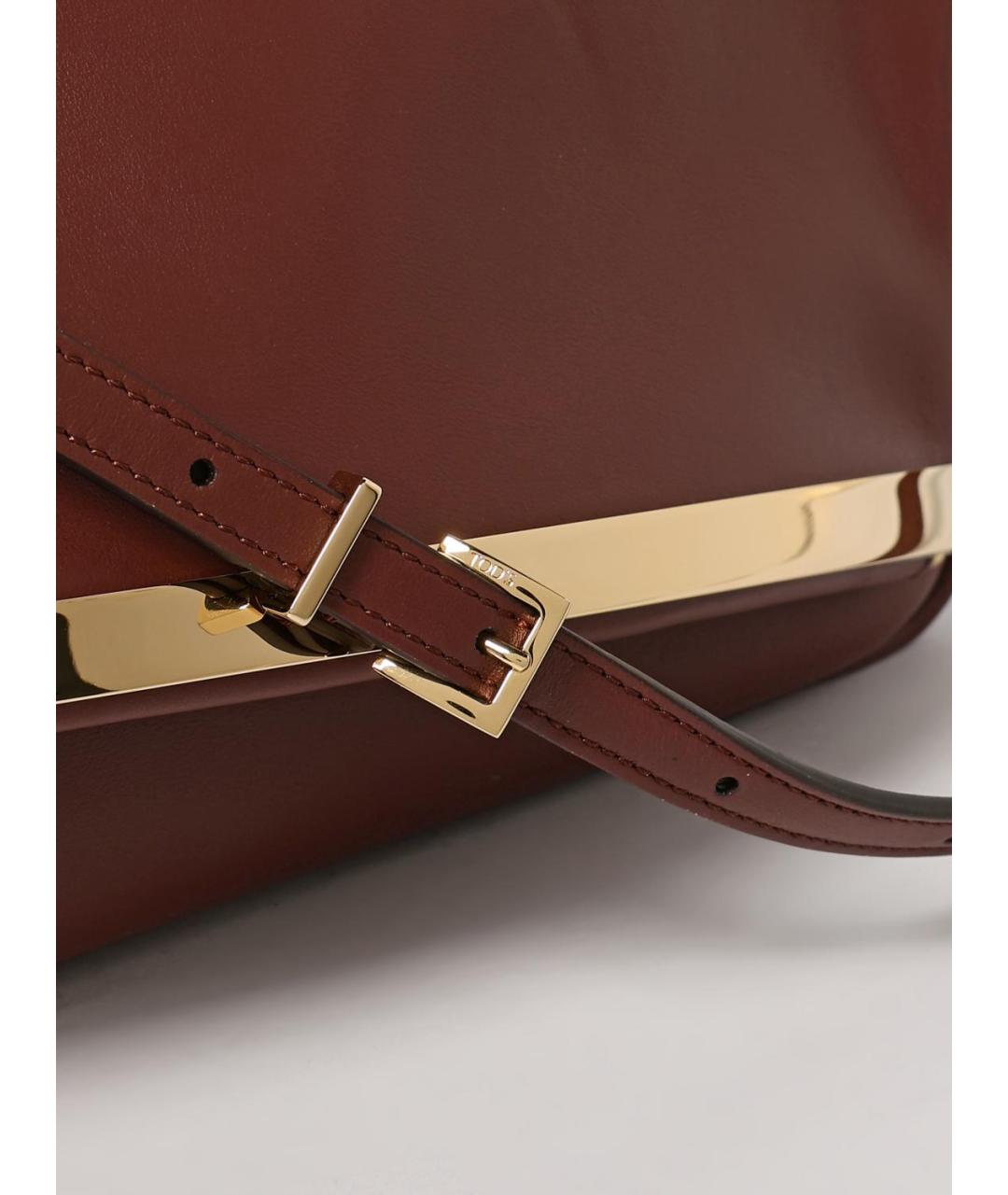 TOD'S Коричневая кожаная сумка через плечо, фото 4