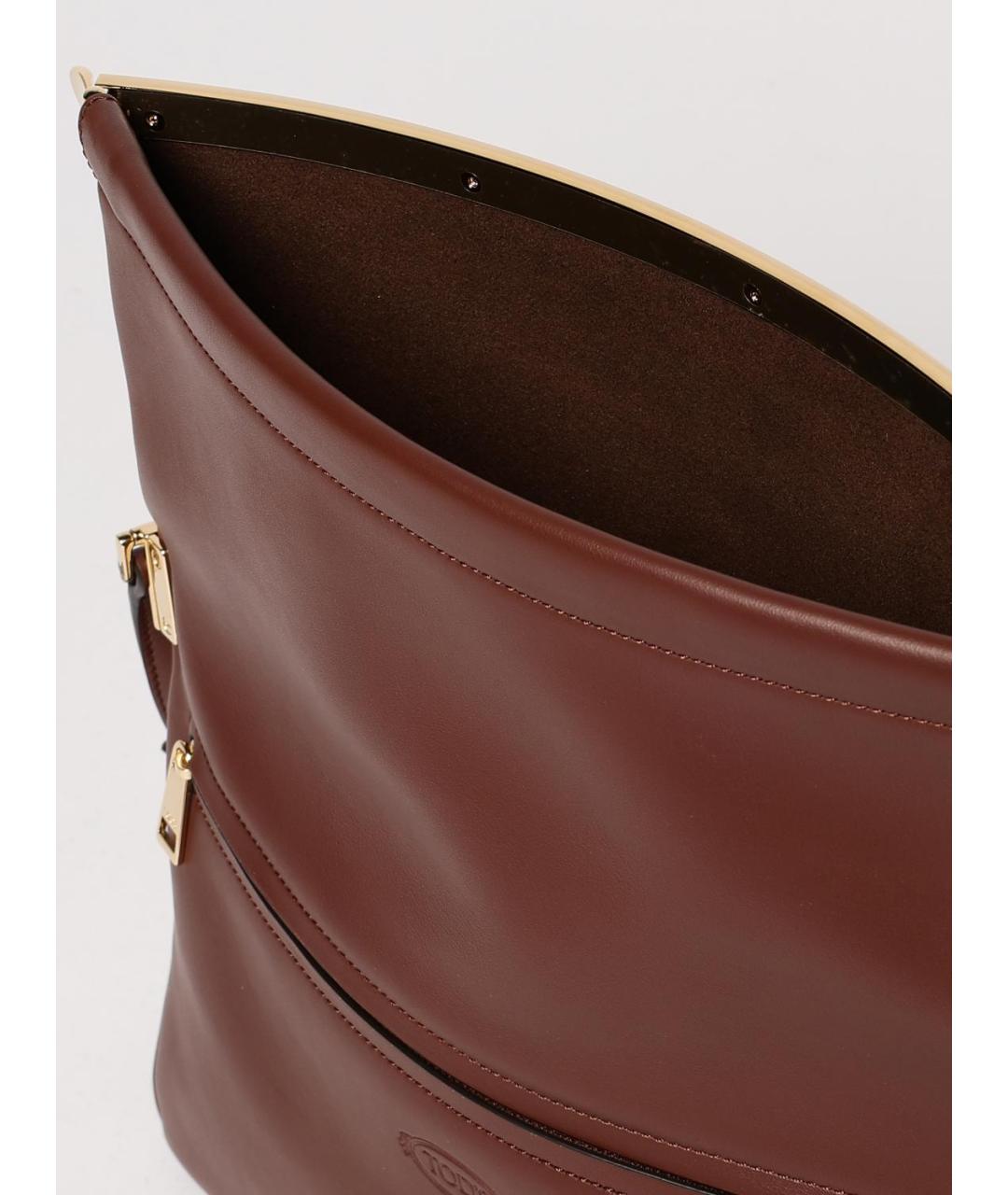TOD'S Коричневая кожаная сумка через плечо, фото 5