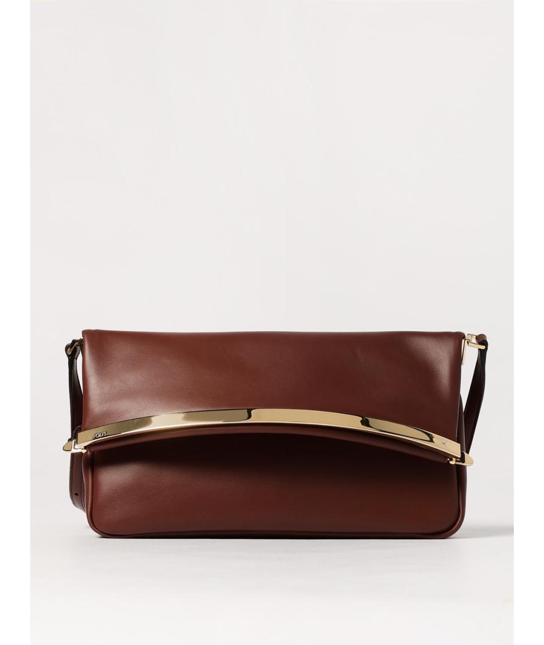TOD'S Коричневая кожаная сумка через плечо, фото 6