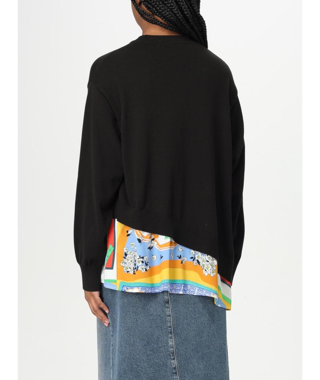 MOSCHINO JEANS Черный хлопковый джемпер / свитер, фото 2