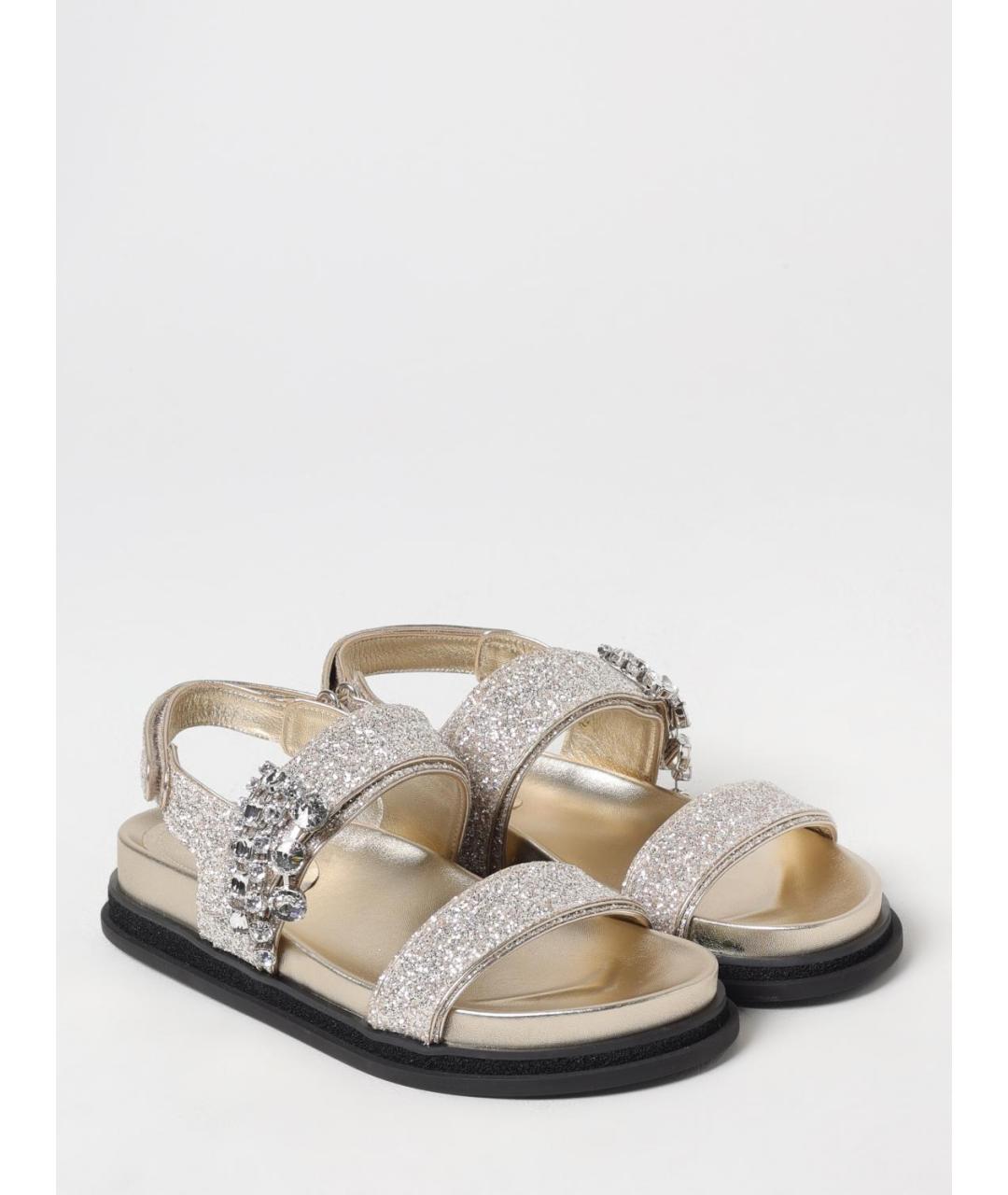 JIMMY CHOO Золотые сандалии, фото 2