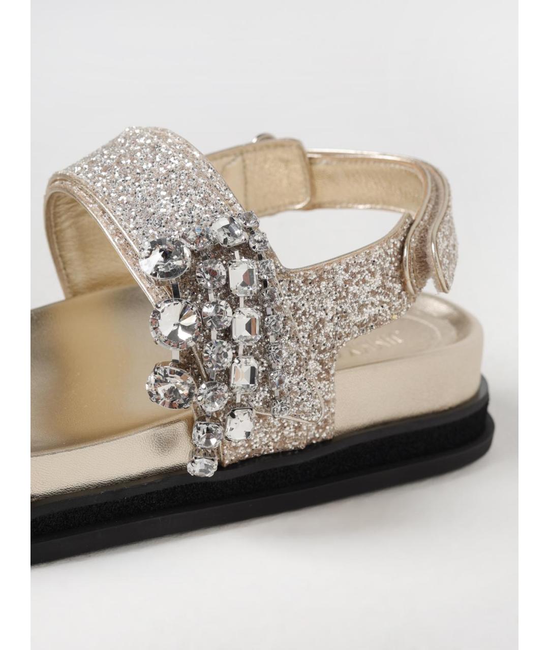 JIMMY CHOO Золотые сандалии, фото 4