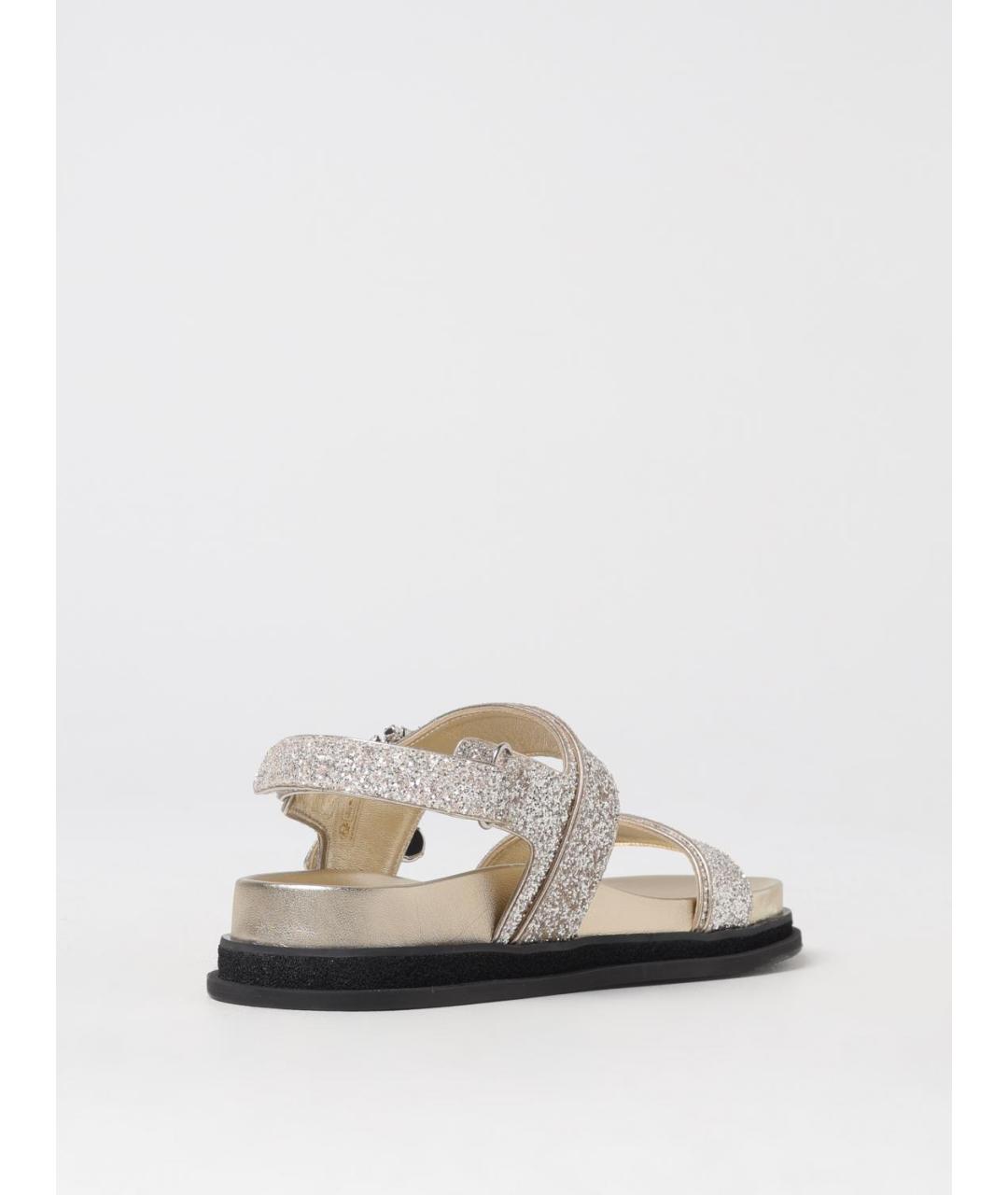 JIMMY CHOO Золотые сандалии, фото 3