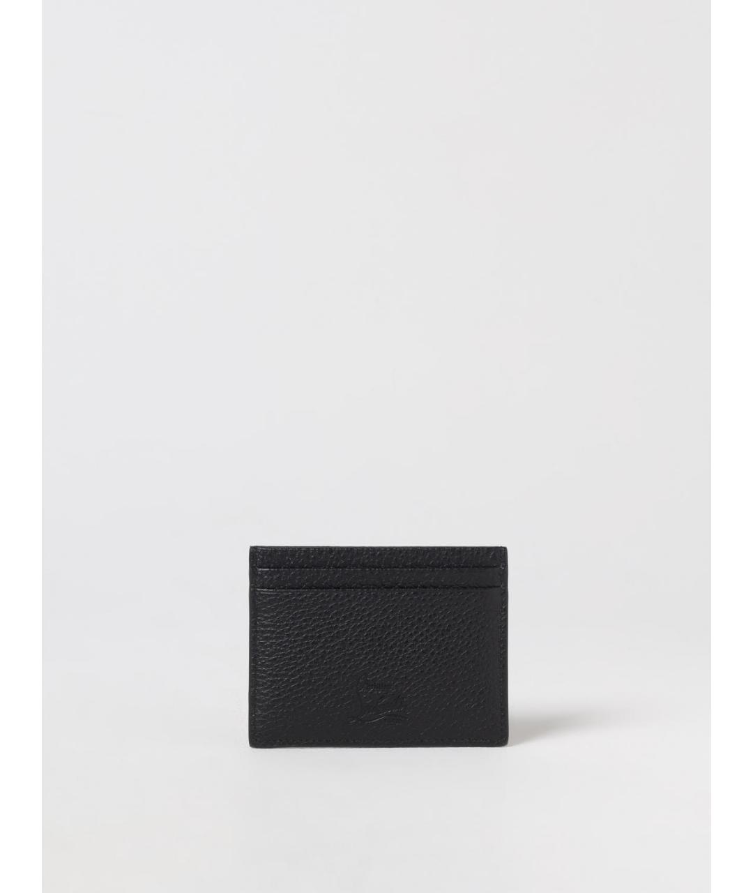 CHRISTIAN LOUBOUTIN Черный кожаный кардхолдер, фото 2