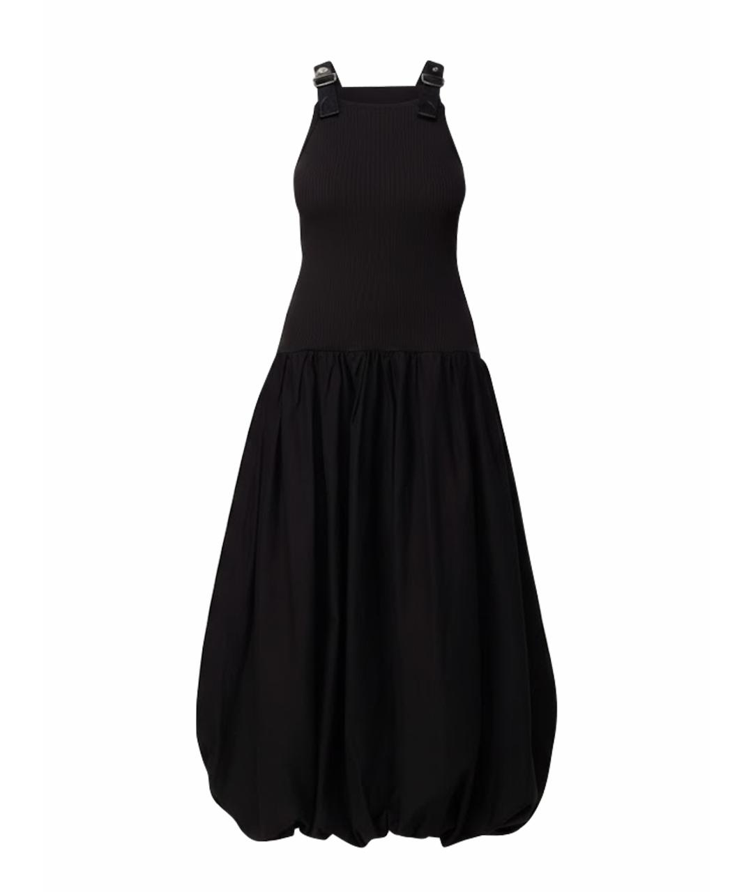 PINKO Черное хлопковое повседневное платье, фото 1