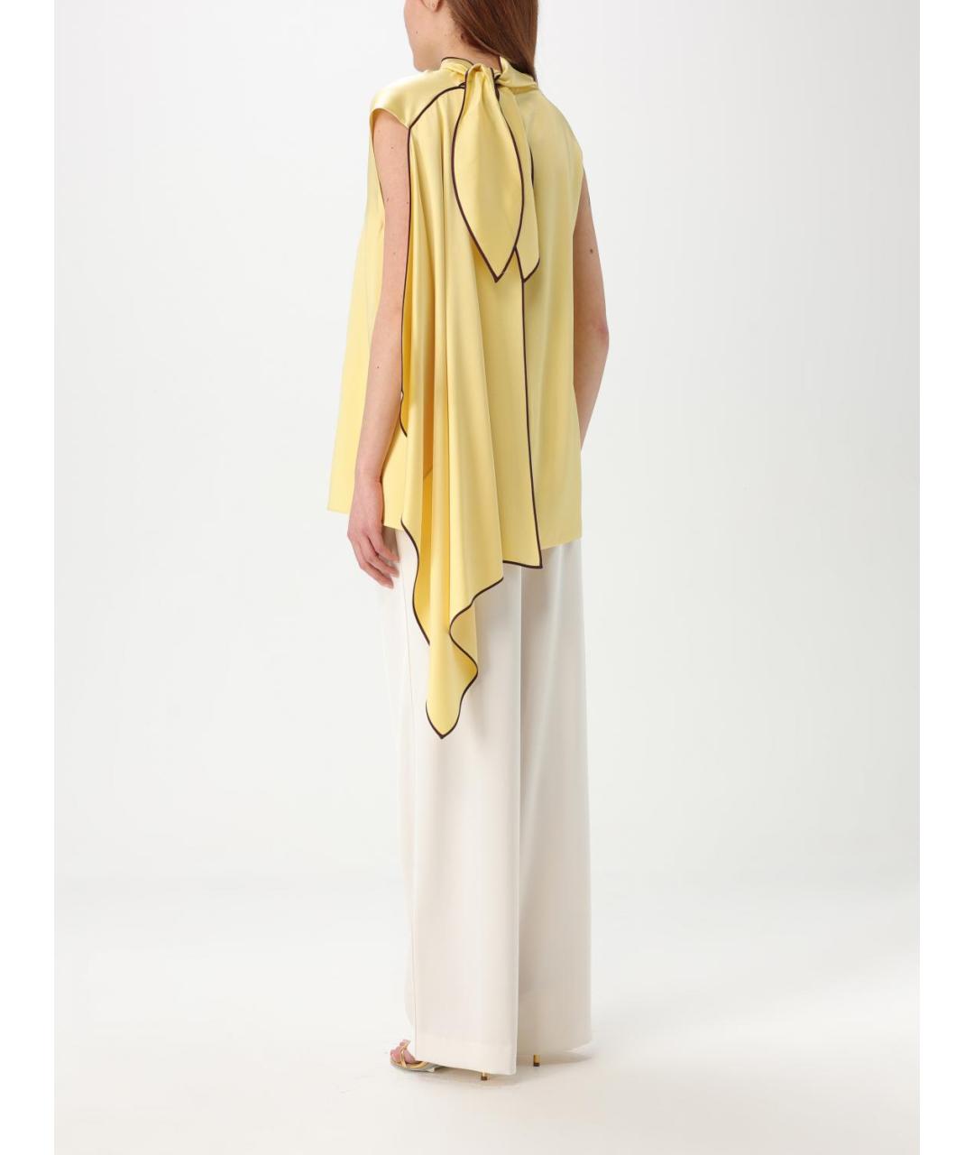 STELLA MCCARTNEY Желтая ацетатная блузы, фото 3