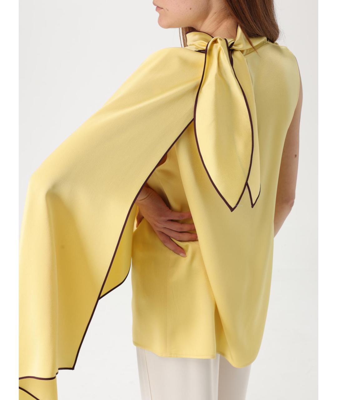 STELLA MCCARTNEY Желтая ацетатная блузы, фото 5