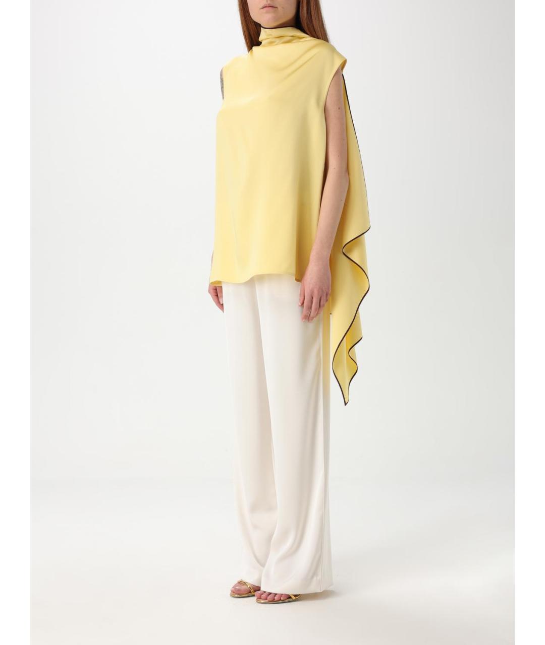 STELLA MCCARTNEY Желтая ацетатная блузы, фото 4