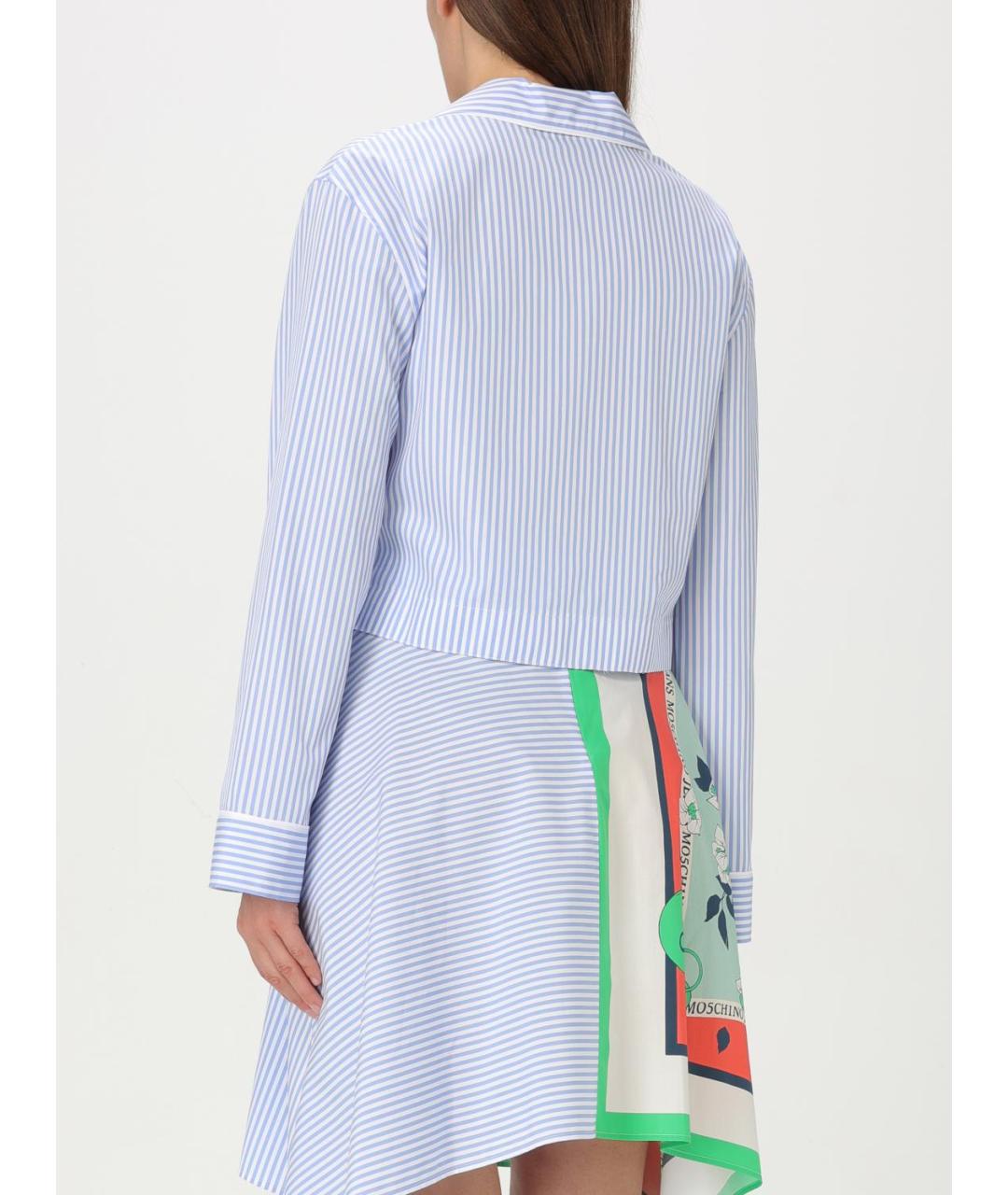 MOSCHINO JEANS Голубая хлопковая рубашка, фото 3