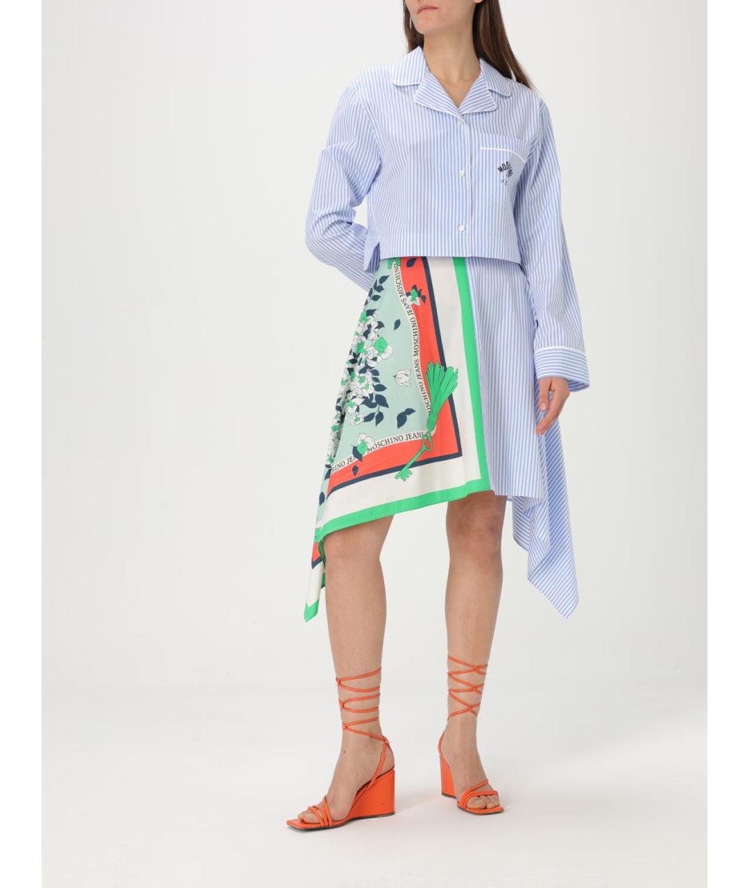 MOSCHINO JEANS Голубая хлопковая рубашка, фото 2