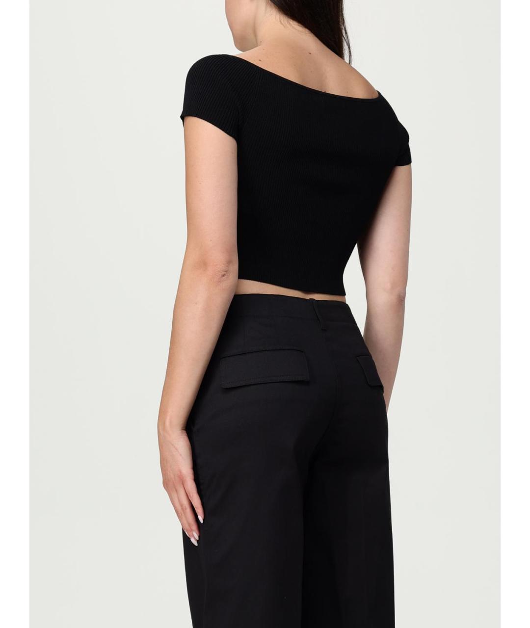 RALPH LAUREN Черная вискозная майка, фото 3