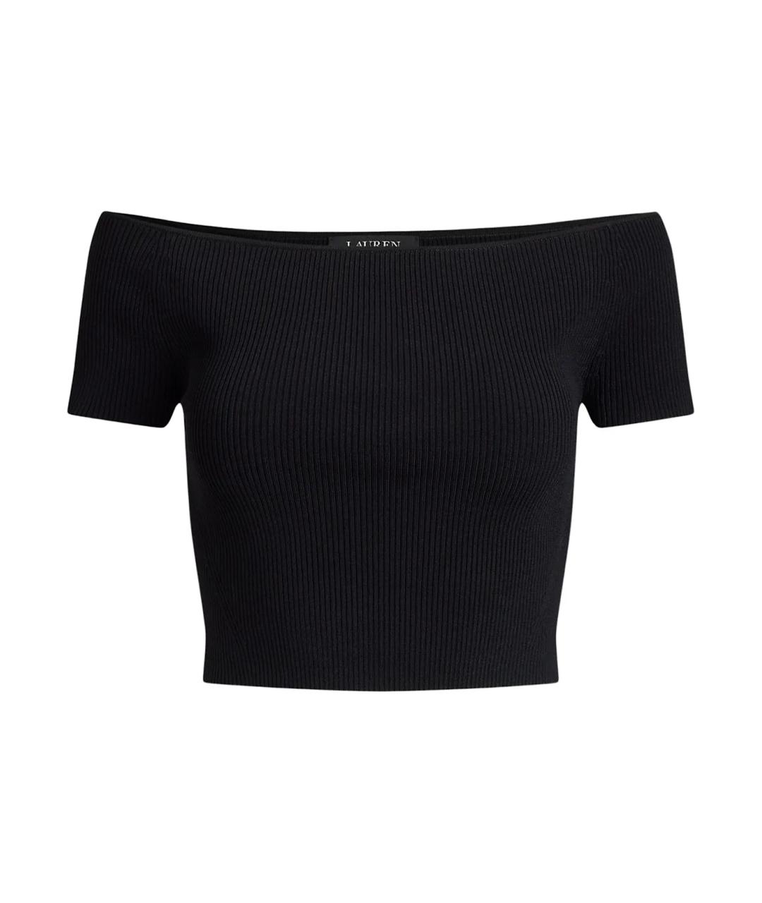 RALPH LAUREN Черная вискозная майка, фото 1