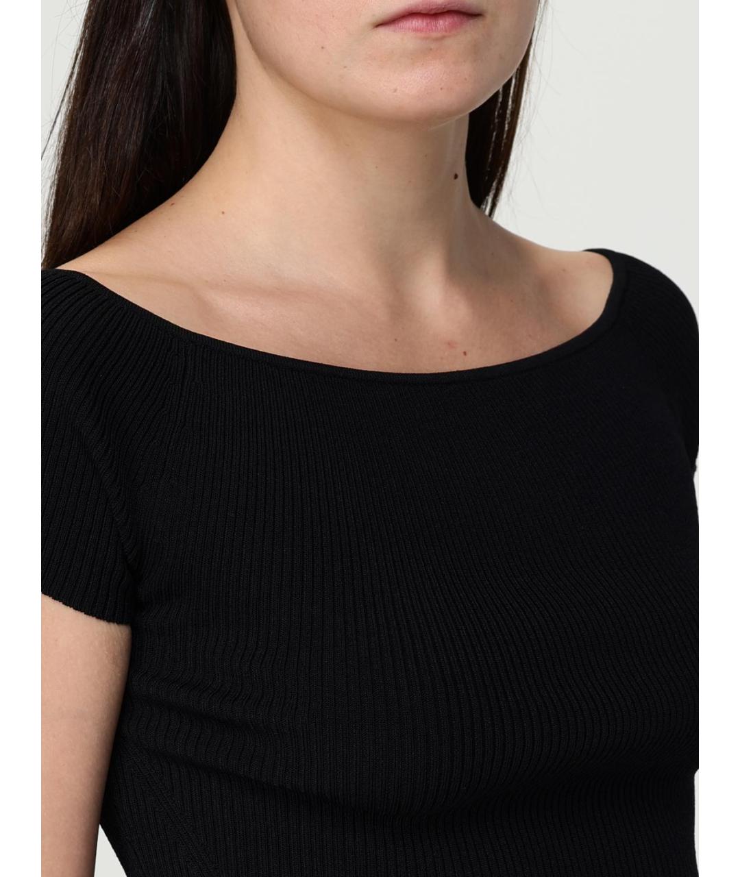 RALPH LAUREN Черная вискозная майка, фото 4