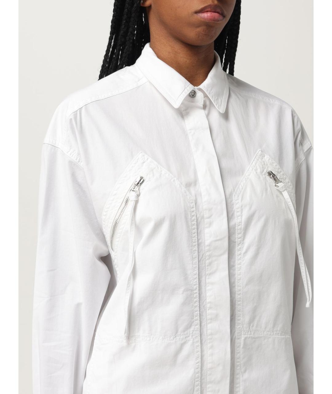 PINKO Белая хлопковая рубашка, фото 4