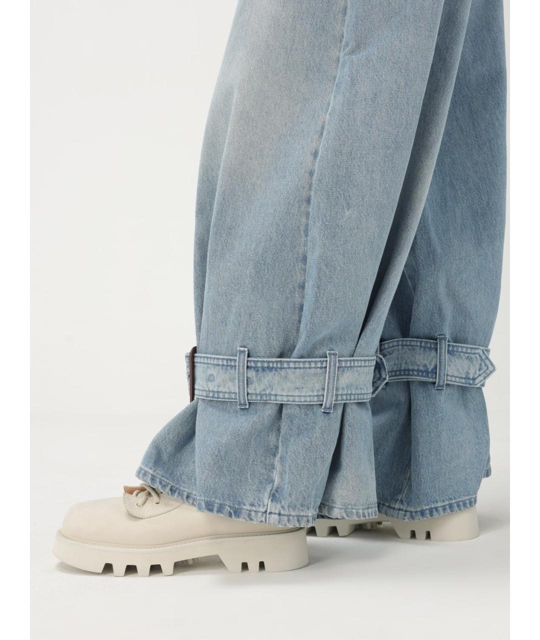 J.W.ANDERSON Голубые хлопковые прямые джинсы, фото 5