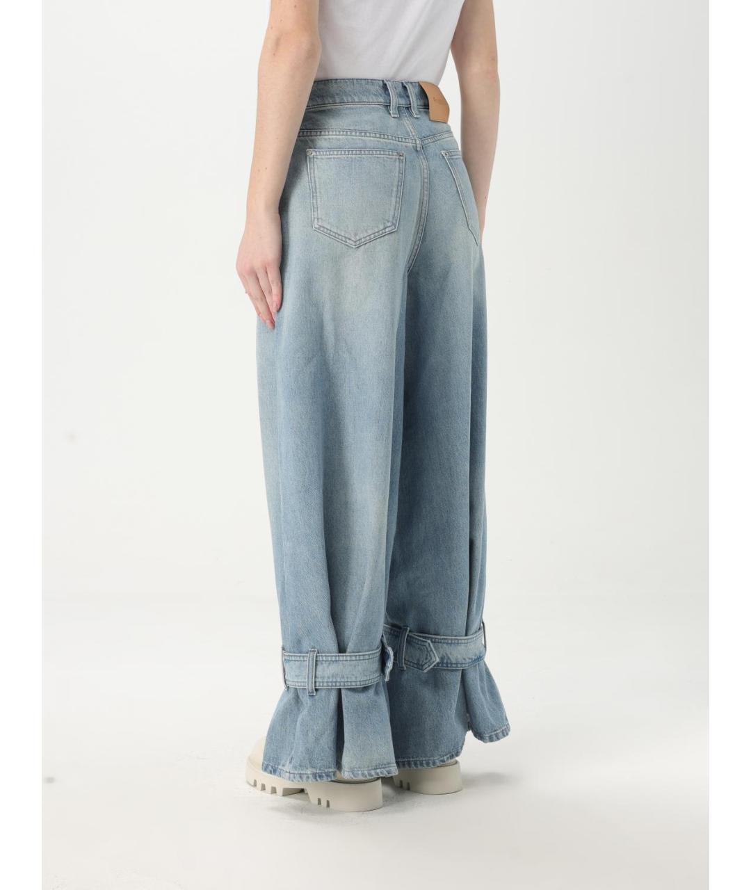 J.W.ANDERSON Голубые хлопковые прямые джинсы, фото 3