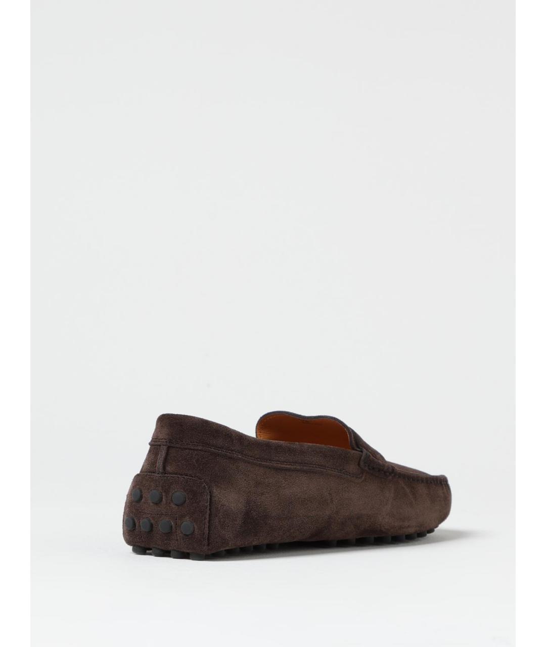 TOD'S Коричневые замшевые лоферы, фото 3