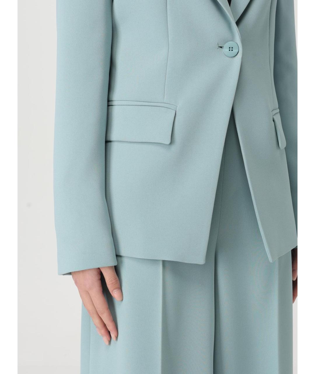 TWIN-SET Голубая полиэстеровая куртка, фото 6