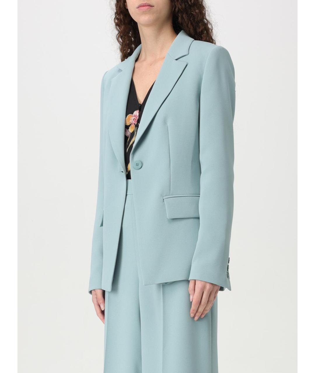 TWIN-SET Голубая полиэстеровая куртка, фото 5