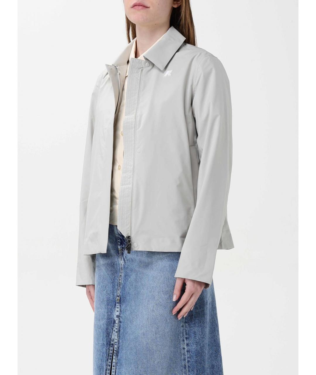 K-WAY Бежевая полиэстеровая куртка, фото 4