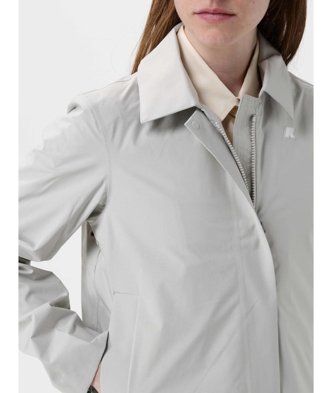 K-WAY Бежевая полиэстеровая куртка, фото 5