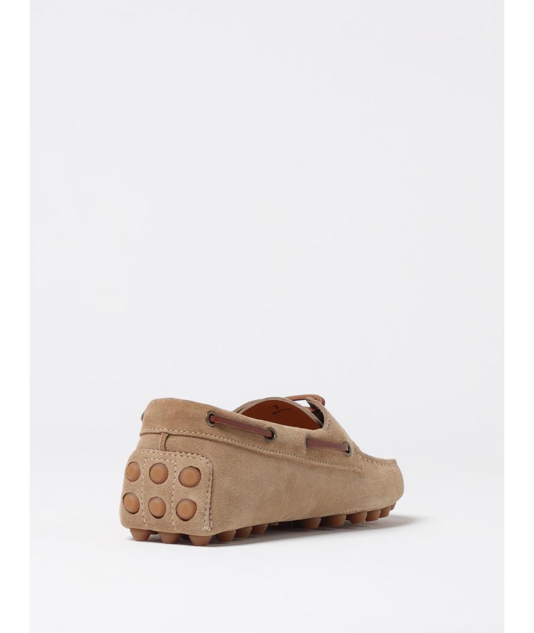 TOD'S Бежевые кожаные лоферы, фото 3