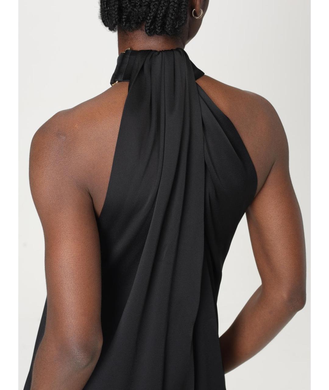 STELLA MCCARTNEY Черное ацетатное коктейльное платье, фото 4
