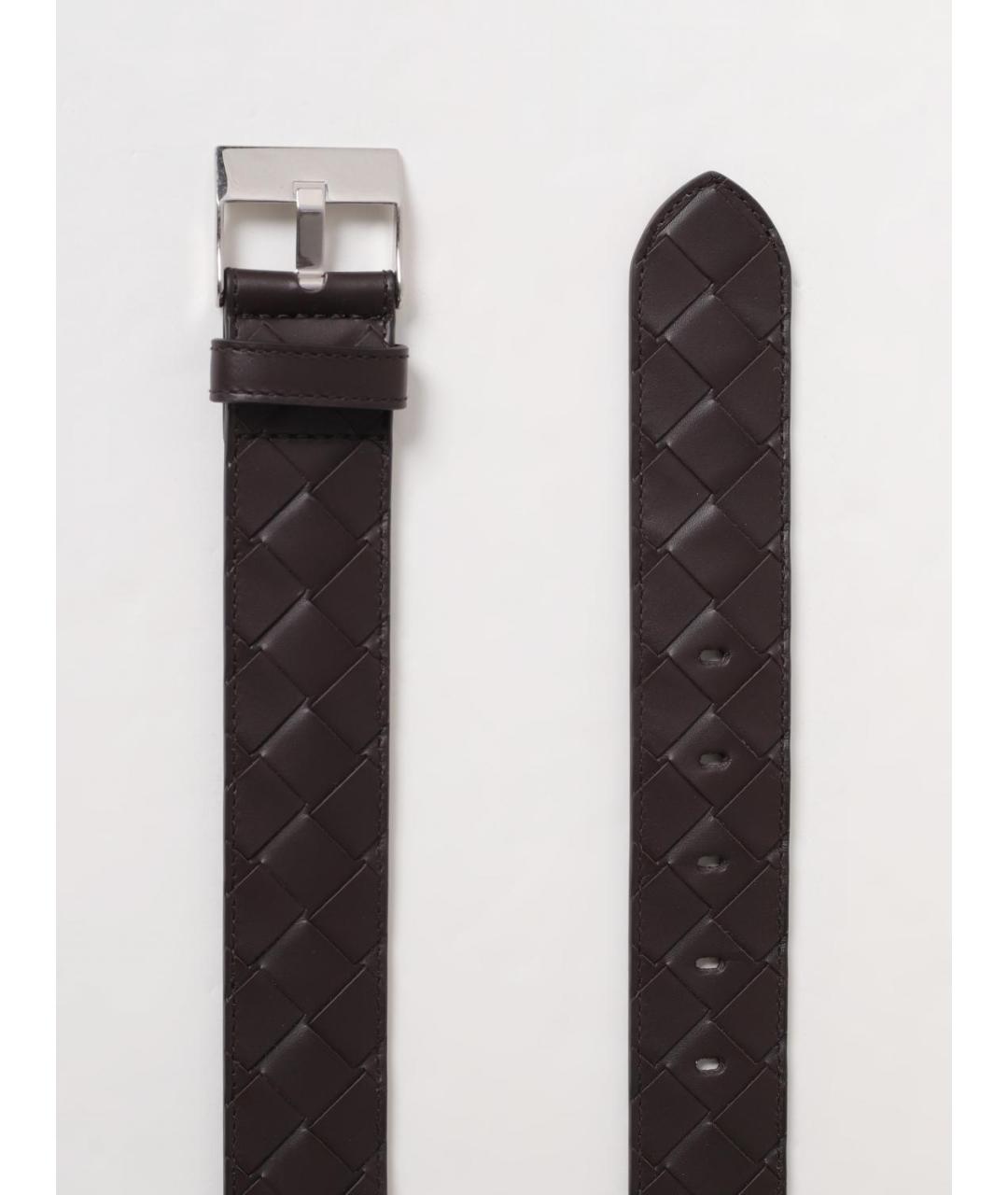BOTTEGA VENETA Коричневый кожаный ремень, фото 2