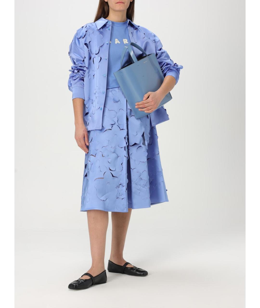 MARNI Голубая вискозная рубашка, фото 2